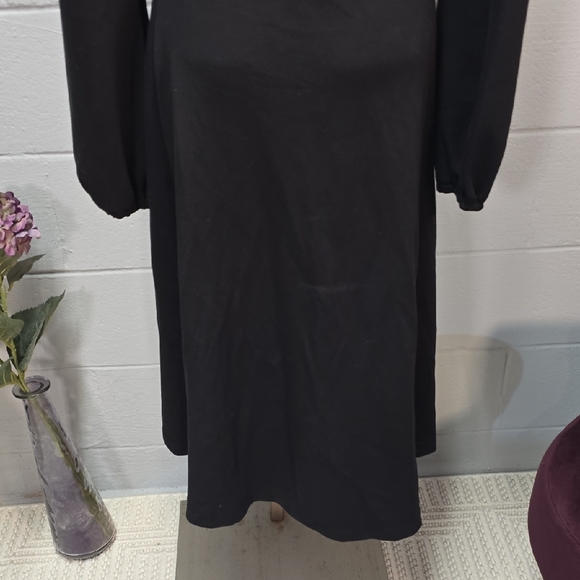 Chic Black Long Sleeve Dress - Picture 9 of 11